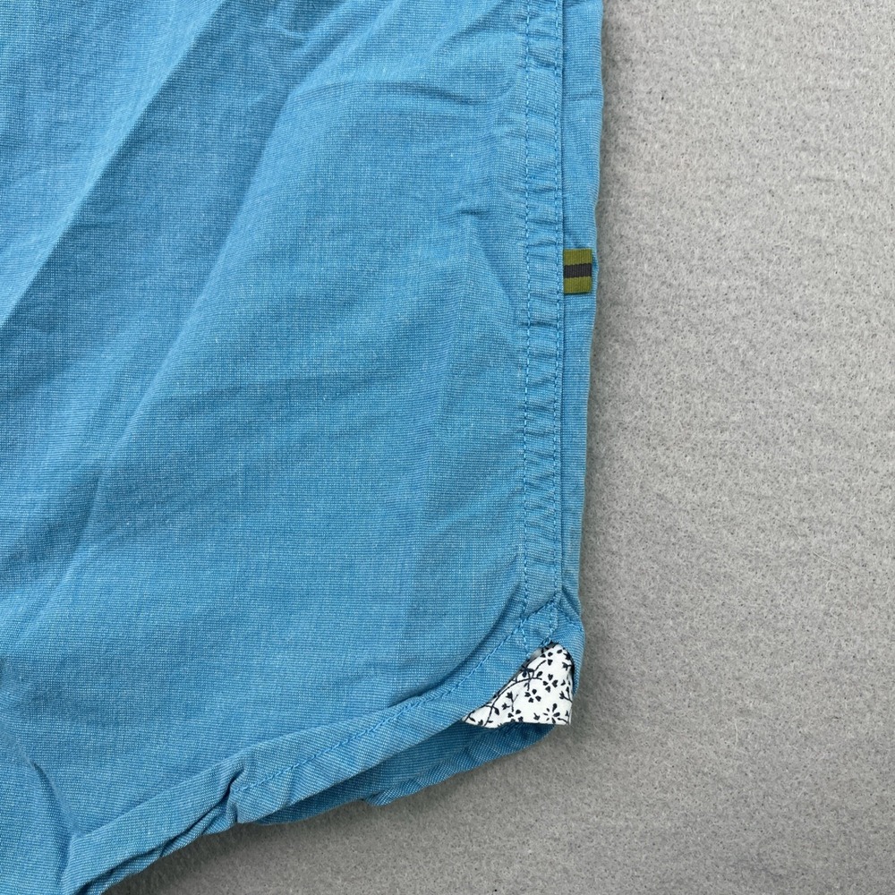 Denim & Flower Ricky Singh Blue Short Sleeve Button-Down Mens Medium Slim Fit - Picture 2 of 14